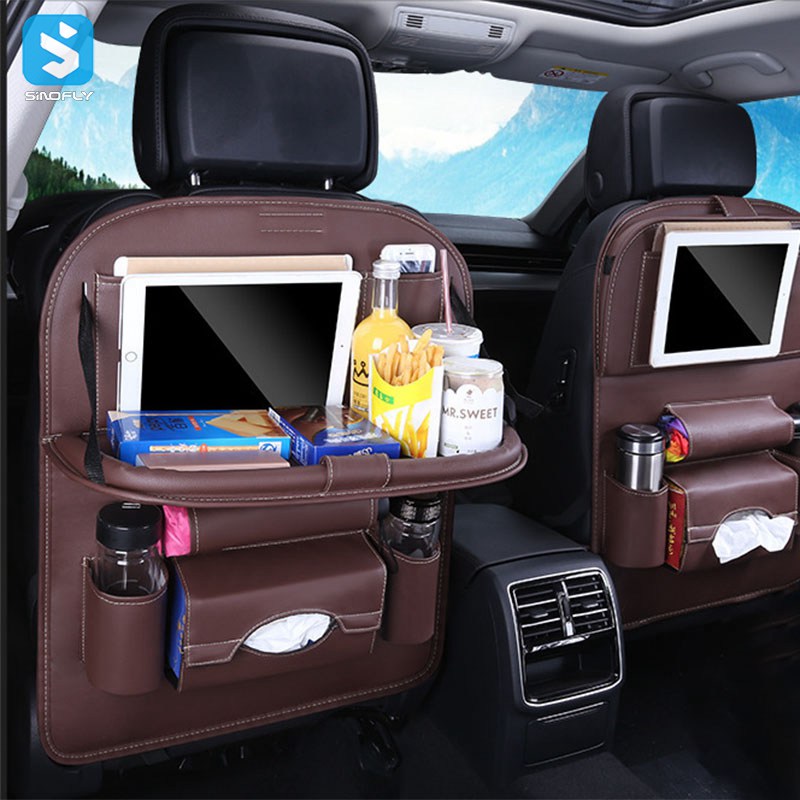 car back seat organizer with tray